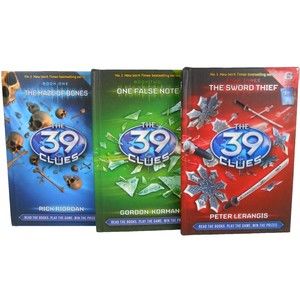 39 Clues Books 1-3 Maze of Bones One False Note Sword Thief Hardcover w Cards